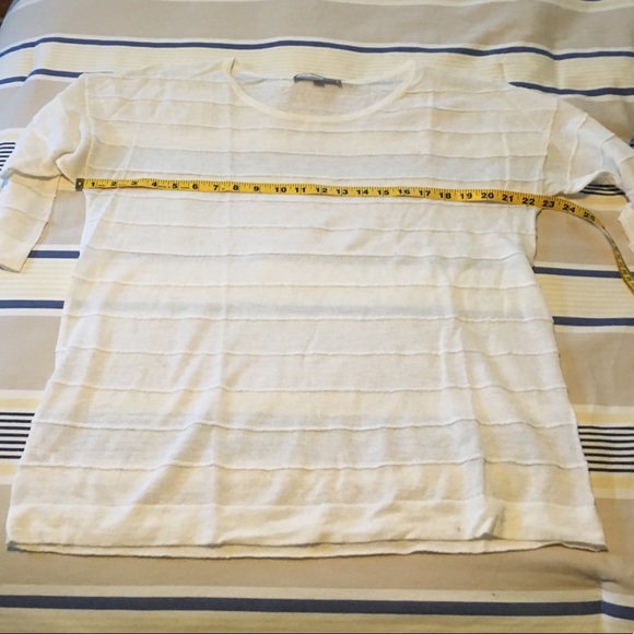 EUC Beachy White-Striped LOFT light sweater, XL - Picture 4 of 7